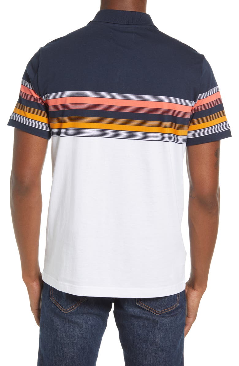 Original Penguin Stripe Colorblock Cotton Polo, Alternate, color,