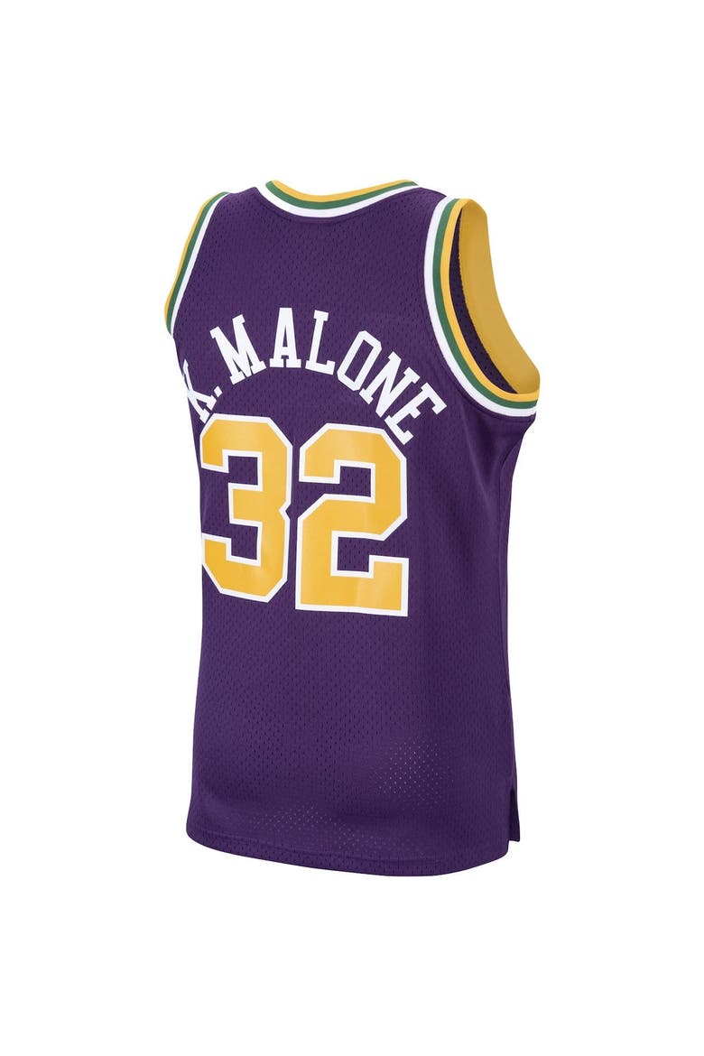 Men's Mitchell & Ness Karl Malone Purple Utah Jazz 1991/92 Hardwood Classics Swingman Jersey, Alternate, color, Purple