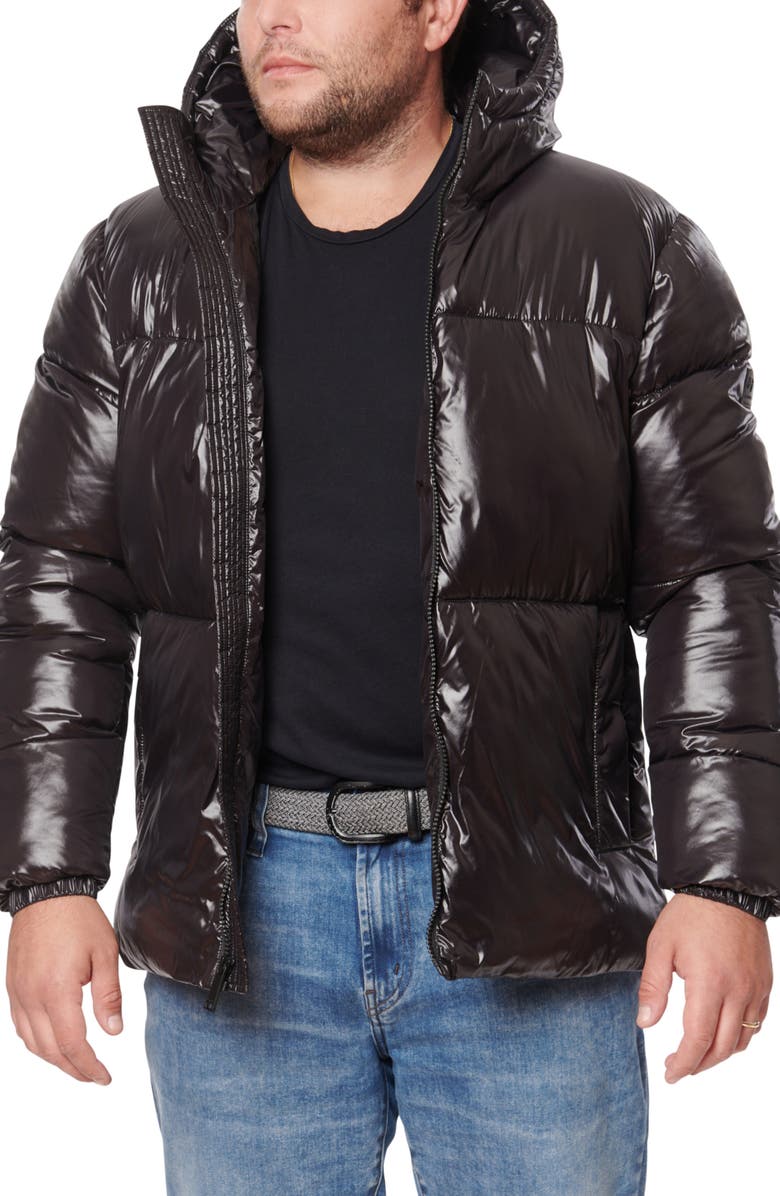 Sean John High Shine Hooded Puffer Jacket, Main, color, 