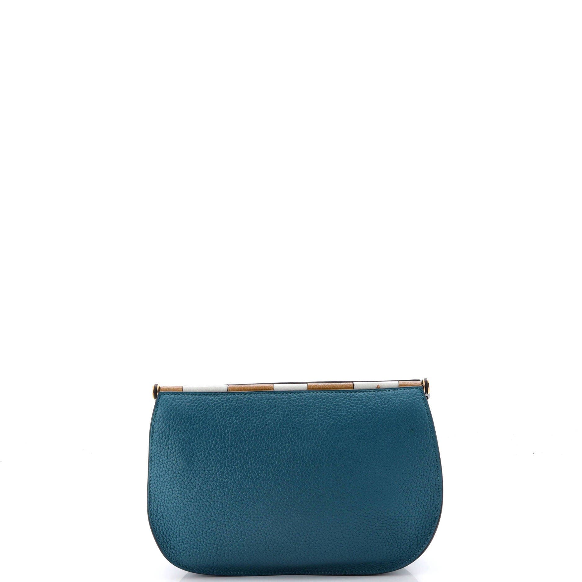 Pre-Owned Hermes Saut Bag Clemence 25, Alternate, color, Vert Bosphore