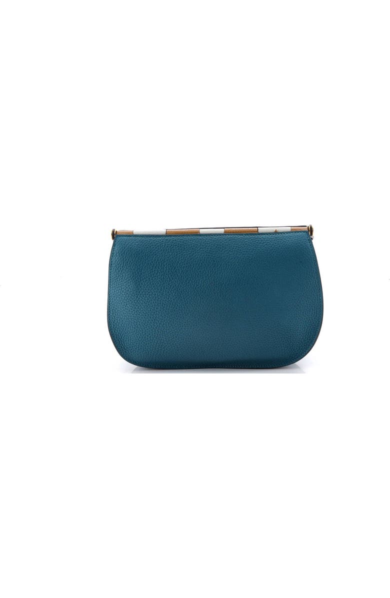 Pre-Owned Hermes Saut Bag Clemence 25, Alternate, color, Vert Bosphore