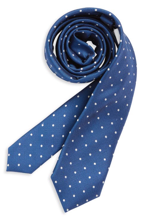 Kids' Francesco Dot Print Silk Tie (Big Kid)