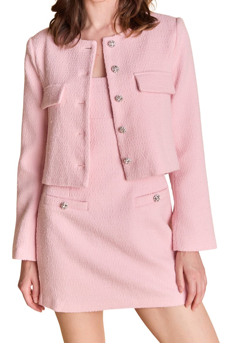 Tweed Jacket, Alternate, color, PINK