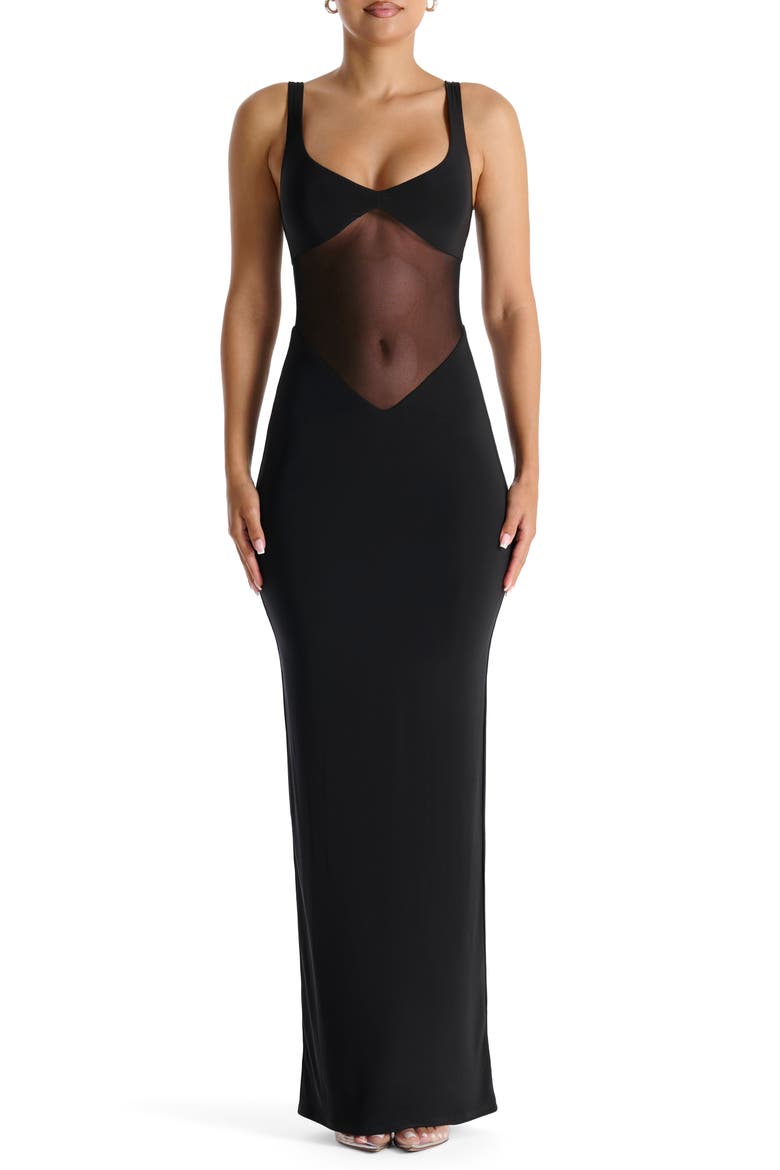 The Smokeshow Maxi Dress, Main, color, BLACK