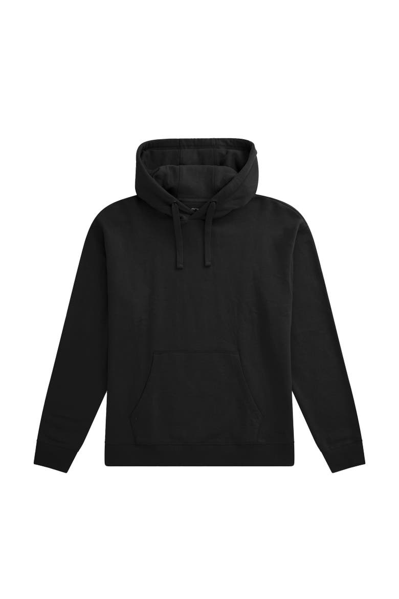 Icon Natural Drop Shoulder Hoodie, Main, color, Jet Black