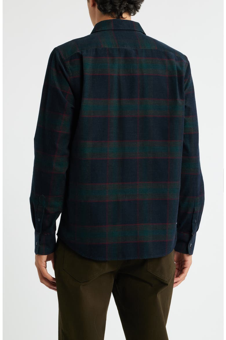 Holme Plaid Cotton Corduroy Button-Up Shirt, Alternate, color, COASTAL COMBO
