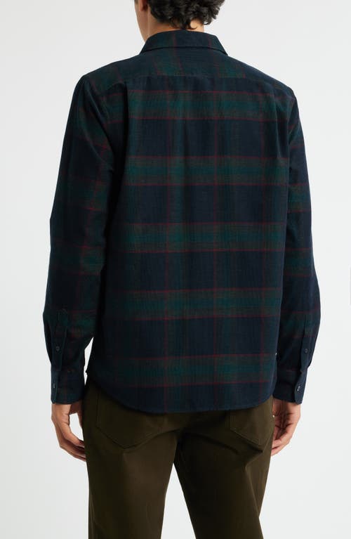 Vince Holme Plaid French Placket Corduroy Shirt Coastal Combo In Multi