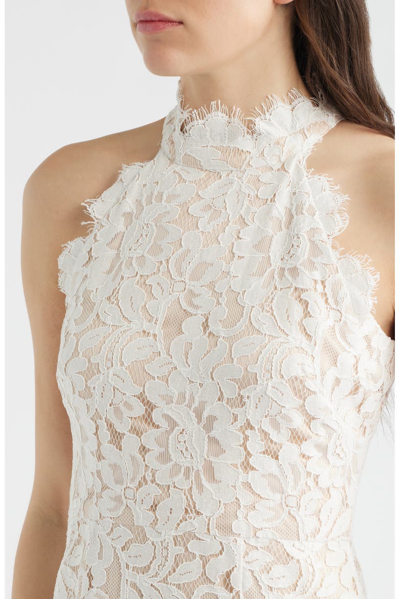 Floral Lace Sheath Dress, Alternate, color, IVORY BEIG