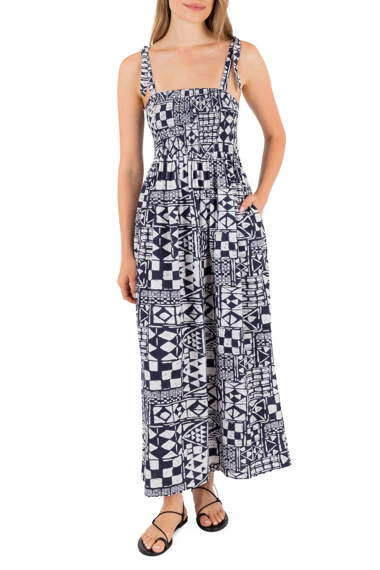 Beach Club Midi Sundress, Main, color, ECLIPSE