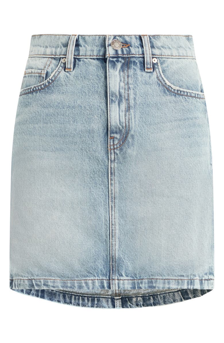 Hudson Jeans Curved Hem Denim Miniskirt, Alternate, color, 