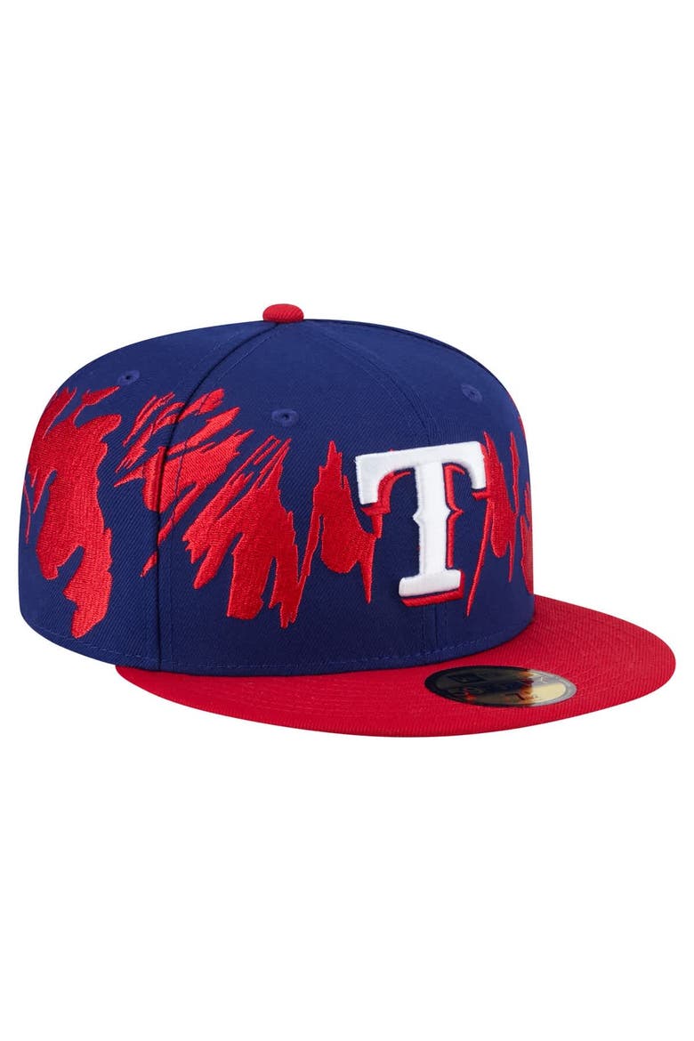 Men's New Era Royal/Red Texas Rangers Retro Pattern 59FIFTY Fitted Hat, Alternate, color, Royal