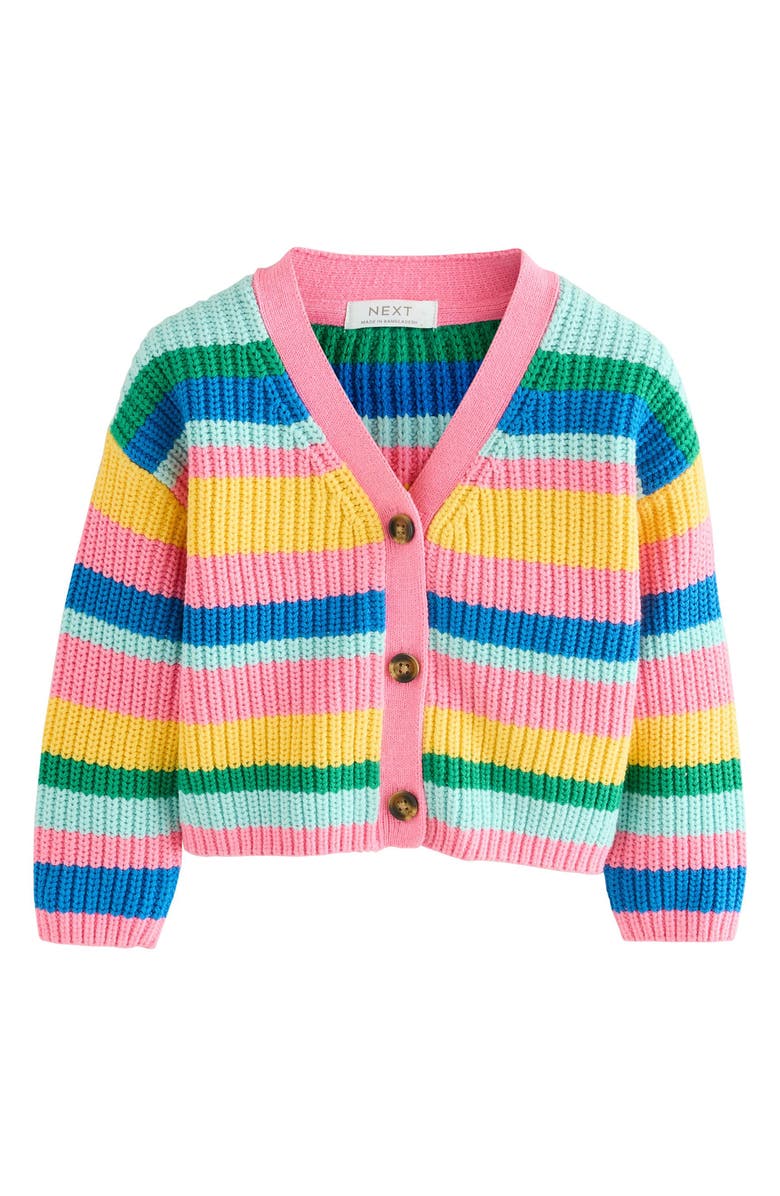 NEXT Kids' Stripe Cardigan, Main, color, Multi
