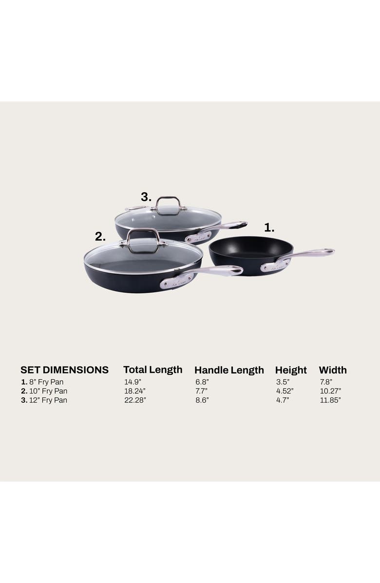 All-Clad HA1 Expert Hard Anodized Nonstick 5-Piece Cookware Set, Alternate, color, Black