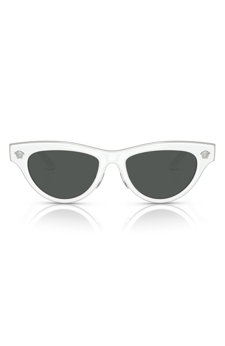 Versace 52mm Cat Eye Sunglasses, Main, color, White