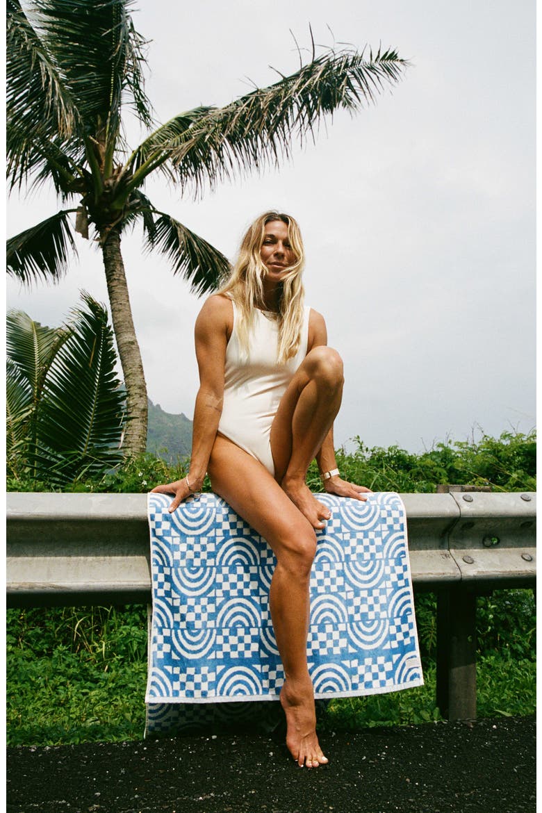 Coco Rainbow Beach Towel, Alternate, color, PERIWINKLE