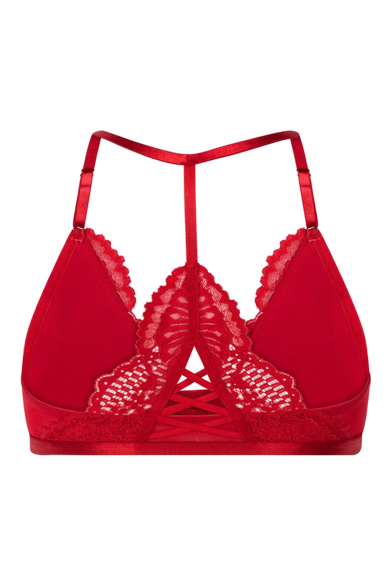 Whitney Lace Triangle Bralette, Alternate, color, CHILI PEPPER