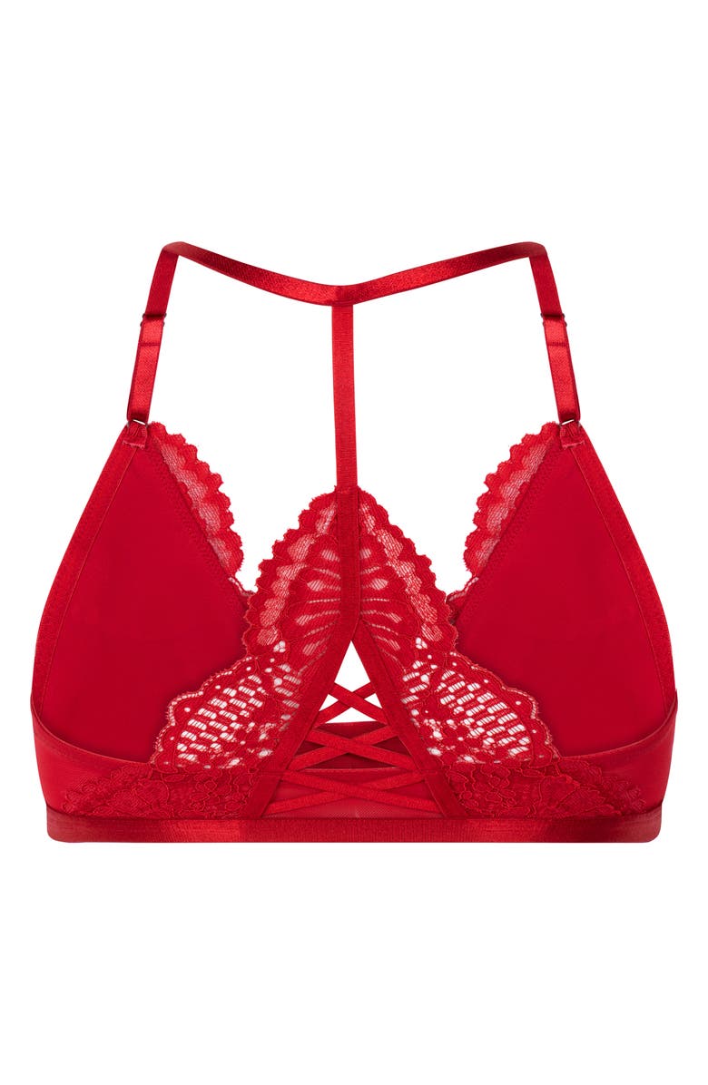 Hunkemöller Whitney Lace Triangle Bralette, Alternate, color, Chili Pepper