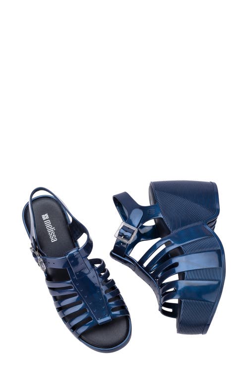 Melissa Station 79 Platform Sandal In Pearly Blue