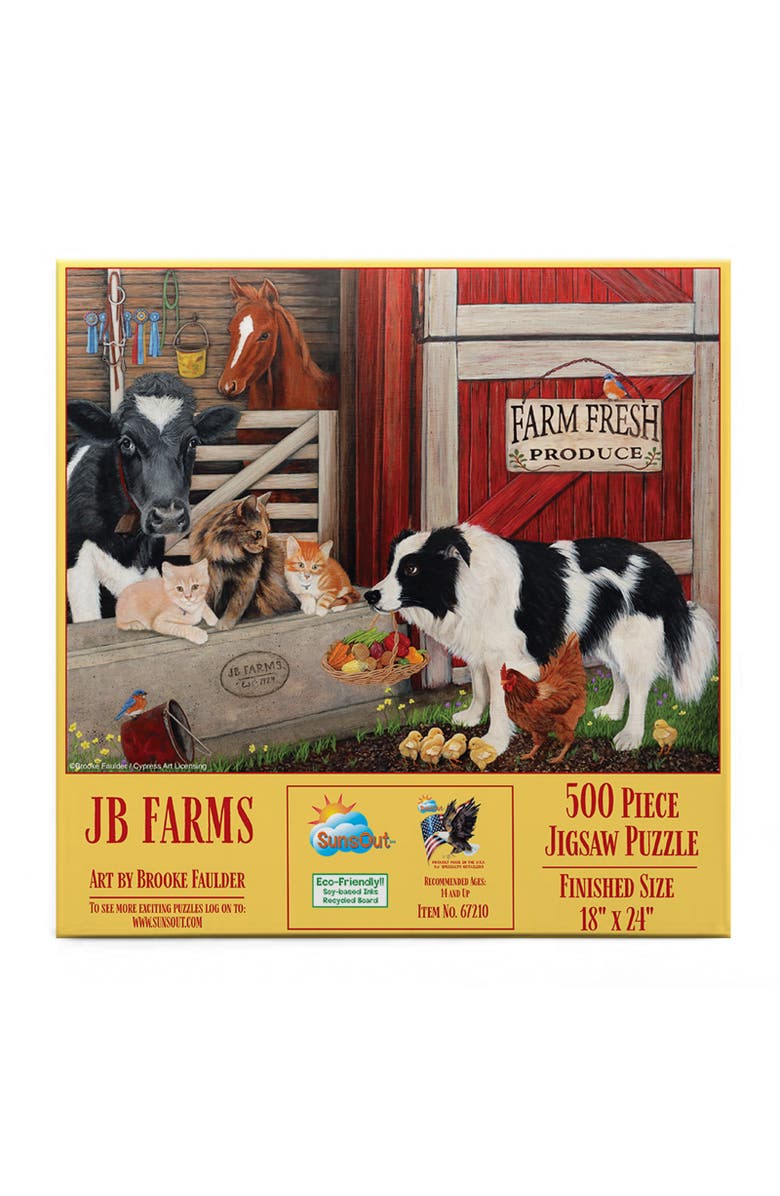 Sunsout JB Farms 500 piece Jigsaw Puzzle for Adults, Alternate, color, Multicolor