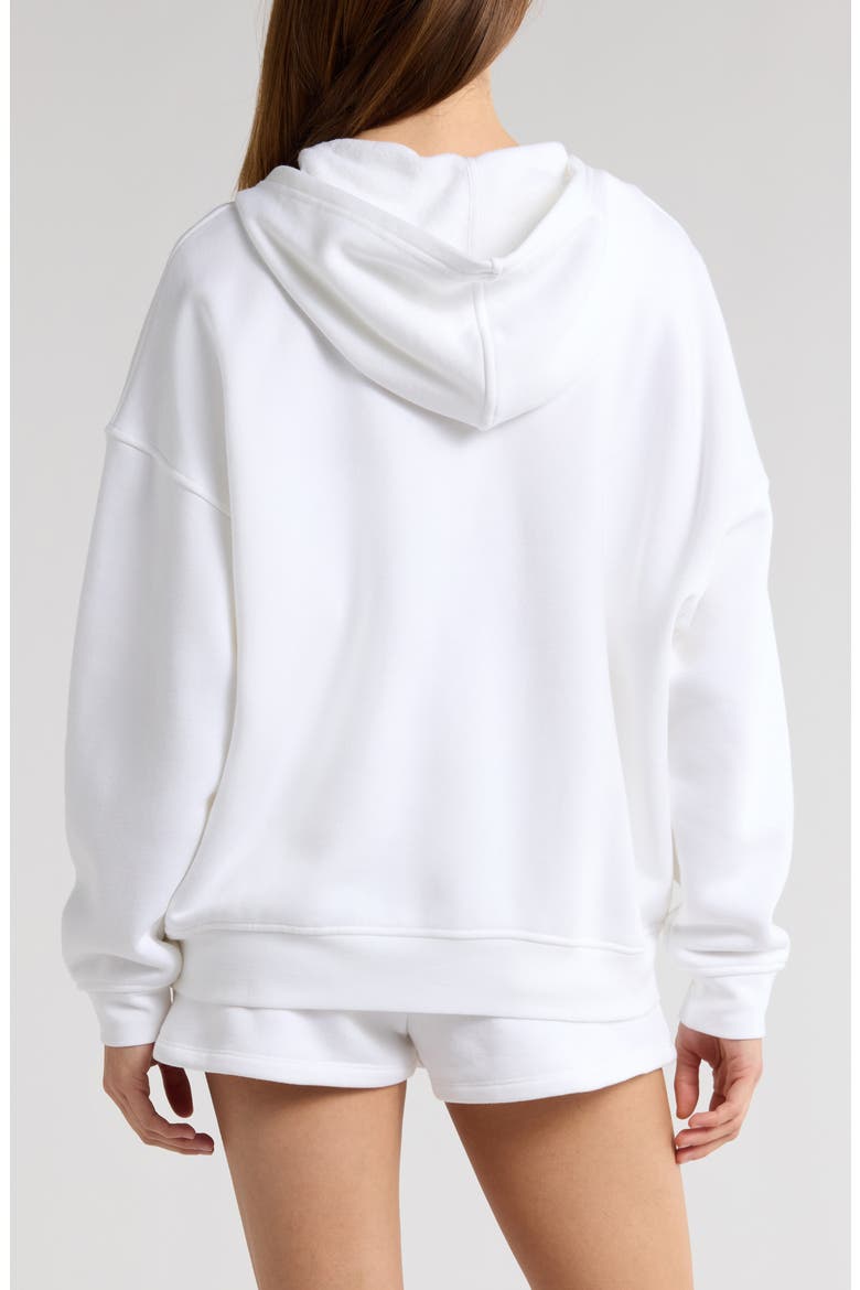 Cozy Crush Oversize Zip Hoodie, Alternate, color, BRT WHITE