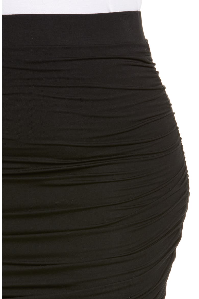 Ruched Pencil Skirt, Alternate, color, BLACK