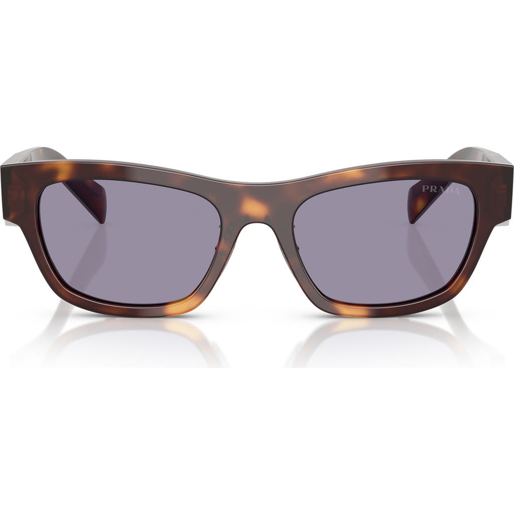 Prada Womens Brown B09s Square-shape Acetate Sunglasses In Grey