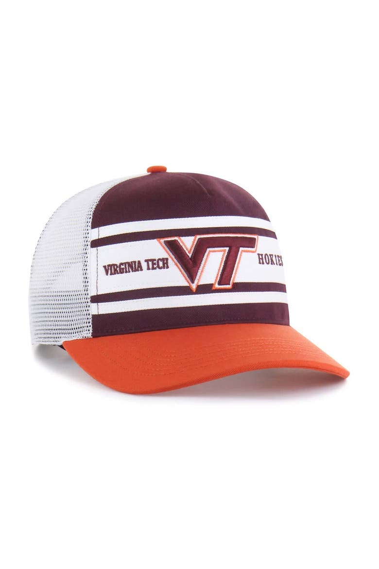 Youth '47 Maroon/Orange Virginia Tech Hokies Super Stripe Hitch Adjustable Trucker Hat, Alternate, color, Maroon