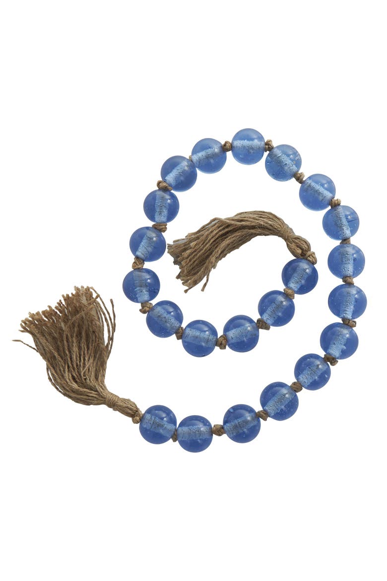 Bohemian Glass Beaded Tassel Garland, Main, color, BLUE