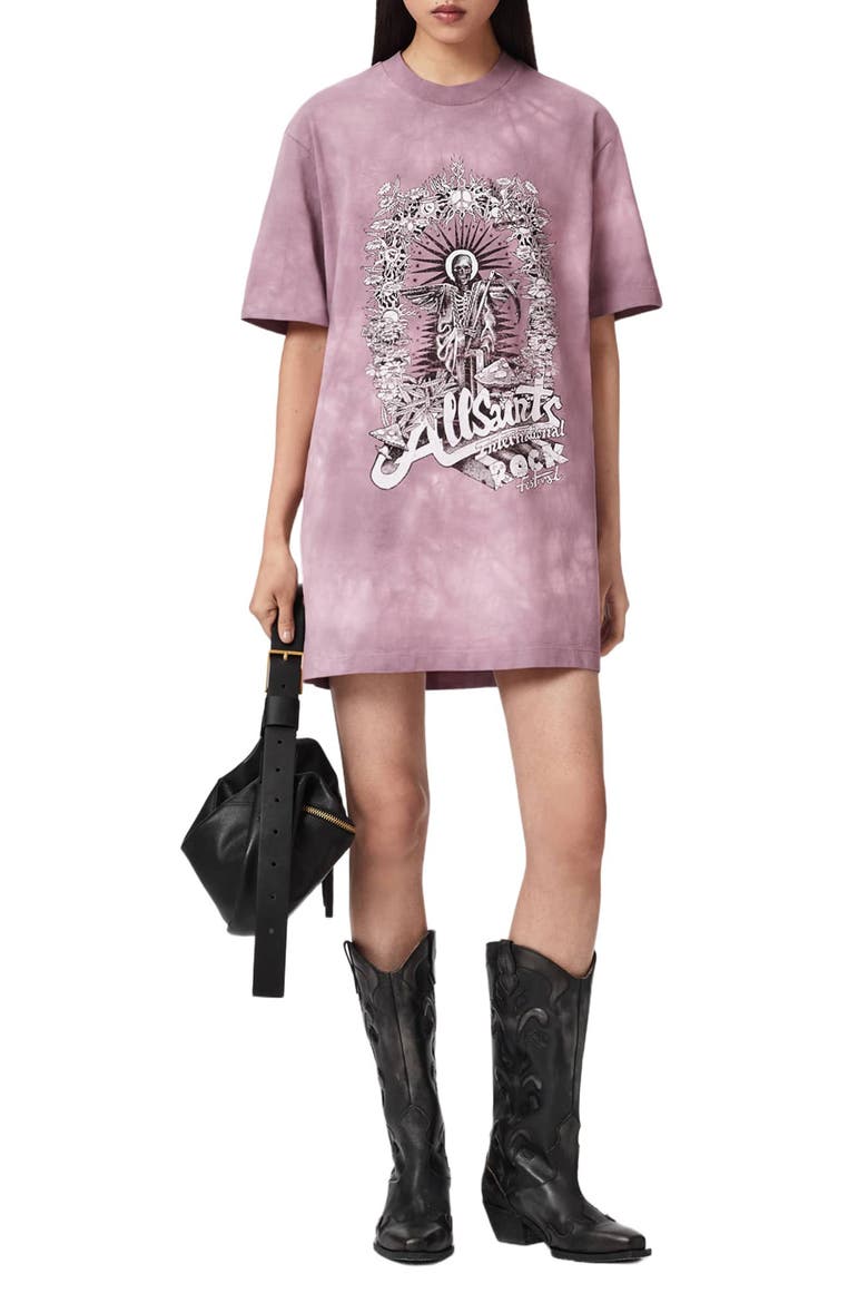 Avalon Graphic T-Shirt Dress, Alternate, color, PINK