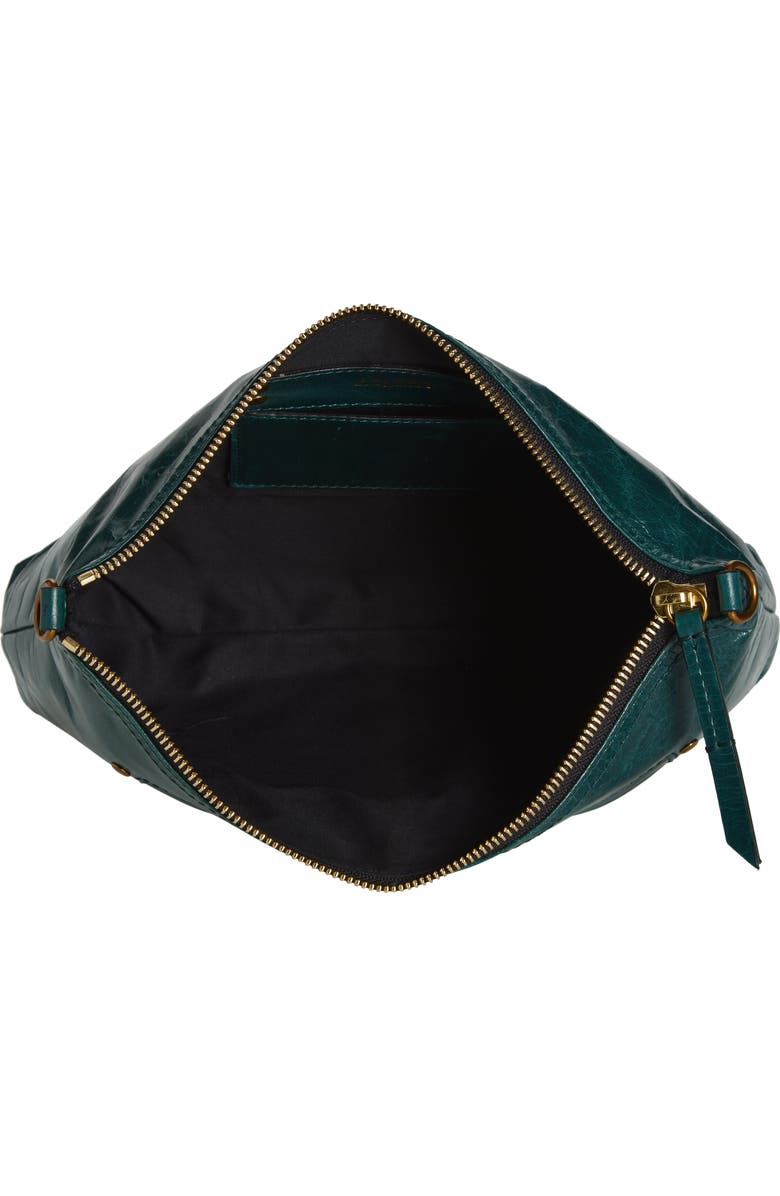 Isabel Marant Nessah Wardy Leather Crossbody Bag, Alternate, color, Dark Green