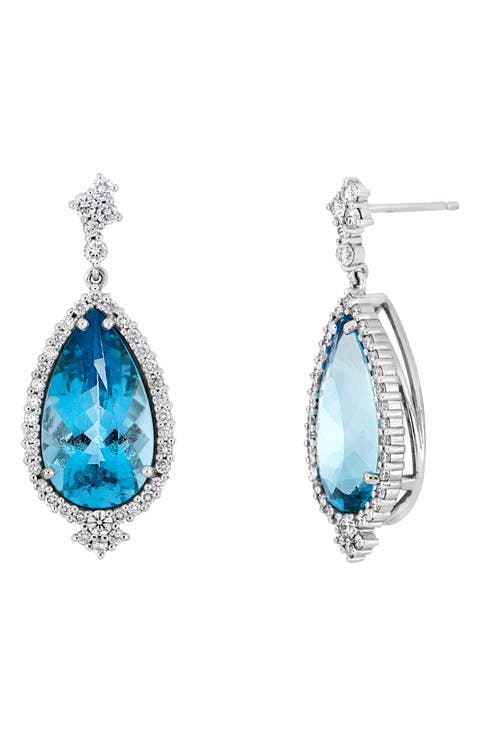 Aquamarine & Diamond Drop Earrings (Nordstrom Exclusive)