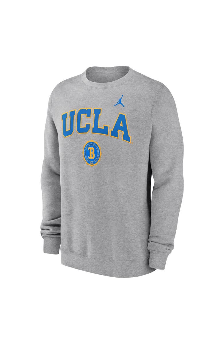 Jordan Brand Men's Jordan Brand Heather Gray UCLA Bruins Legacy Classic Pullover Sweatshirt, Alternate, color, Heather Gray