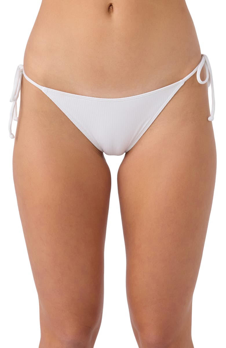 O'Neill Saltwater Solids Maracas Rib Side Tie Bikini Bottoms, Main, color, 