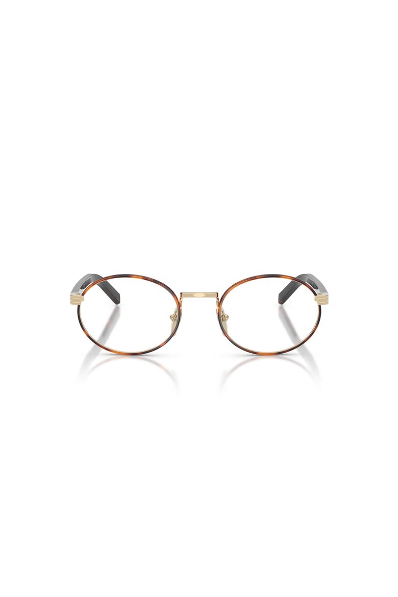 52mm Oval optical glasses, Alternate, color, Tortoise