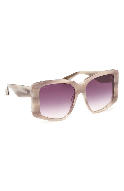 Max Mara Glimpse6 57mm Polarized Square Sunglasses In Multi