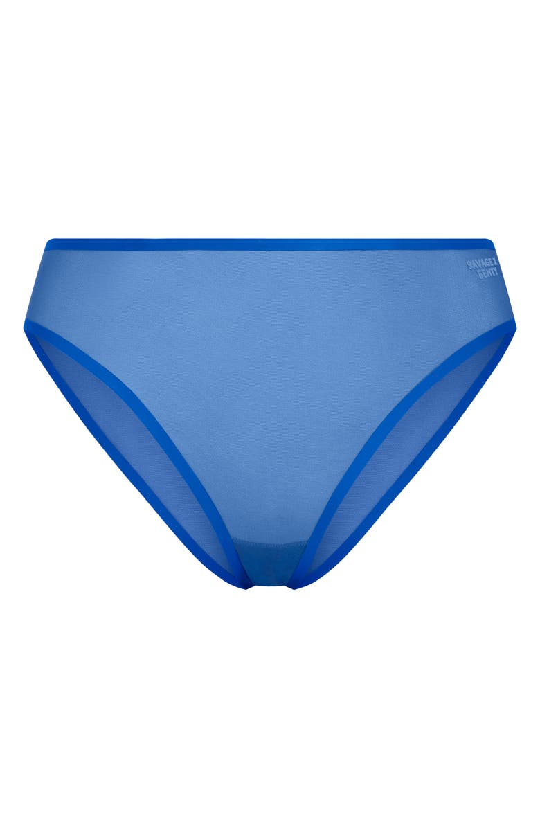 SAVAGE X FENTY Sheer X Cheeky Briefs, Alternate, color, Blue Euphoria