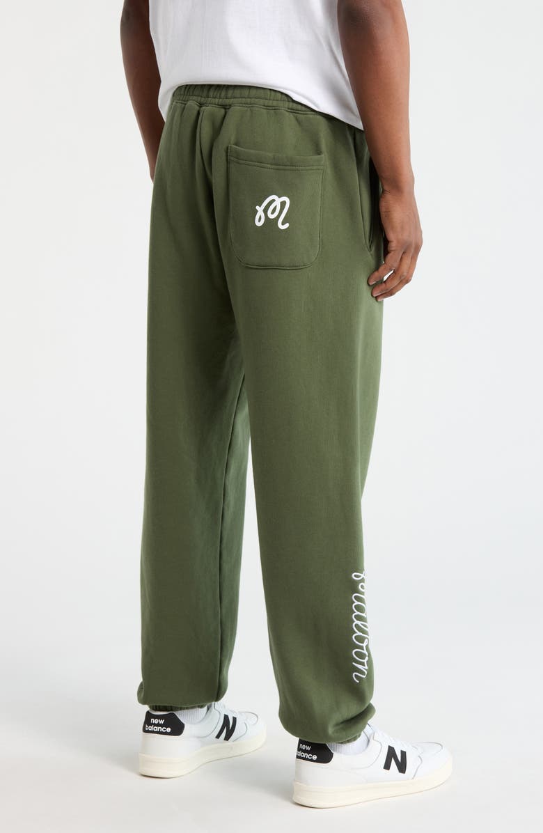 Malbon Golf Clubhouse Cotton Sweatpants, Alternate, color, Olivine