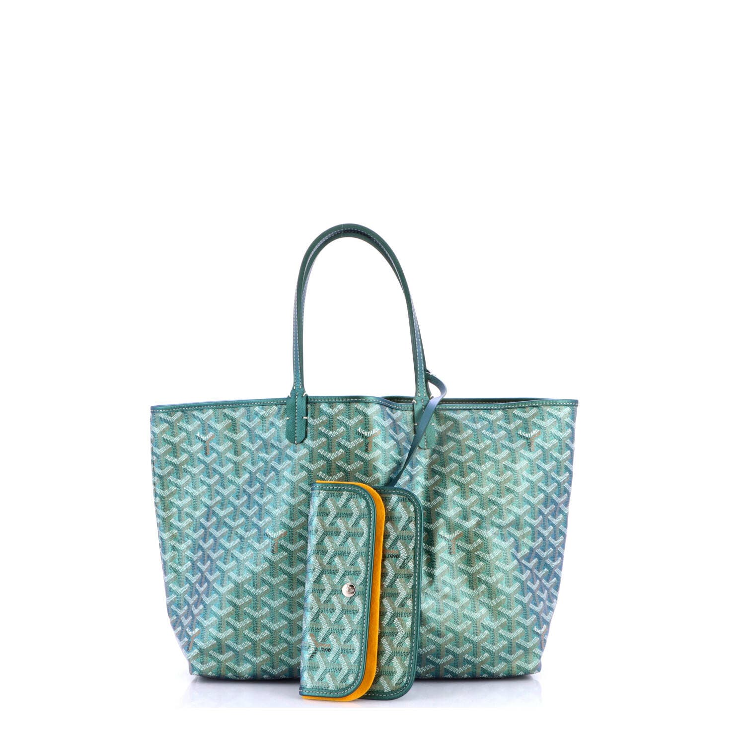 Saint Louis Tote Iridescent Coated Canvas PM, Alternate, color, Green
