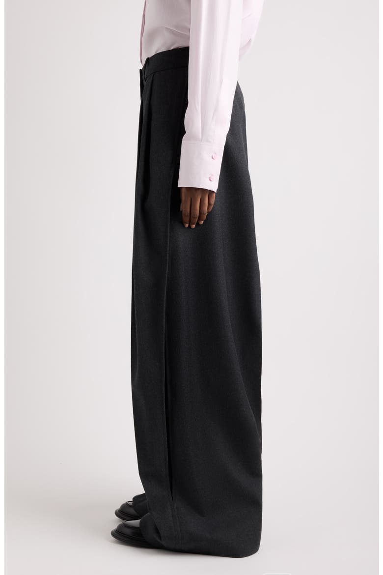 Balloon Wide Leg Wool Pants, Alternate, color, DARK GREY