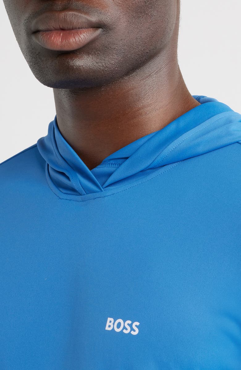 BOSS Hooded Long Sleeve Rashguard, Alternate, color, Bright Blue