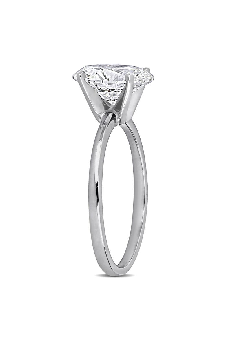 Oval Lab Grown Diamond Solitaire Ring 14k, Alternate, color, White Gold