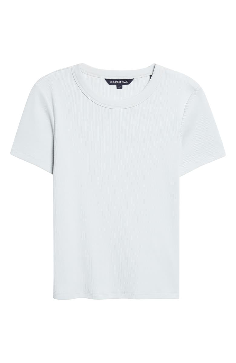 Veronica Beard Pruitt Stretch Cotton T-Shirt, Alternate, color, River Mist