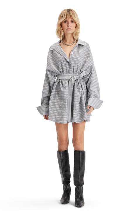 Echo Plaid Fit-and-Flare Mini Dress