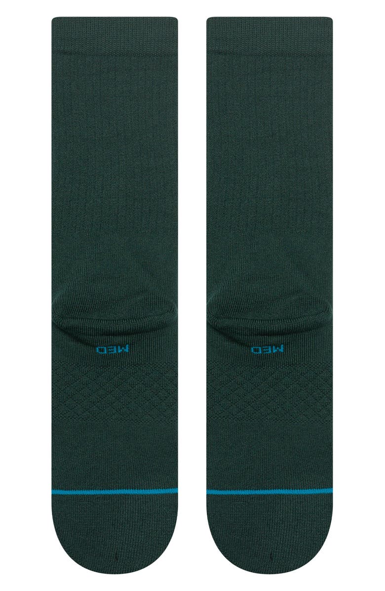 Stance Icon Crew Socks, Alternate, color, Pine