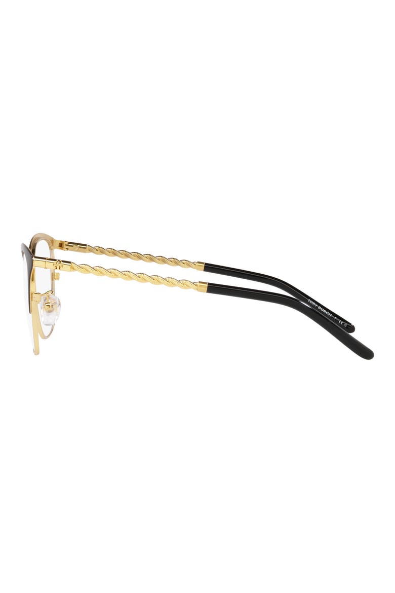 53mm Square Optical Glasses, Alternate, color, SHINY GOLD