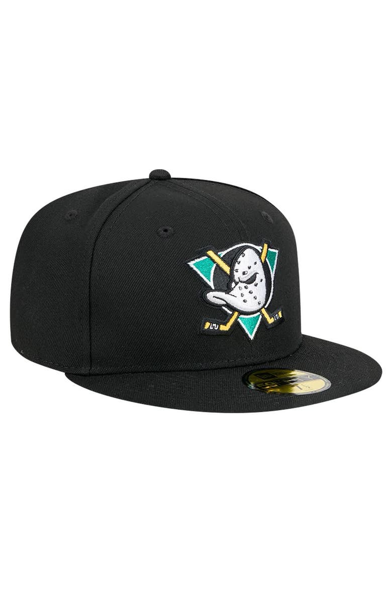 Men's New Era Black Anaheim Ducks Core 59FIFTY Fitted Hat, Alternate, color, Black