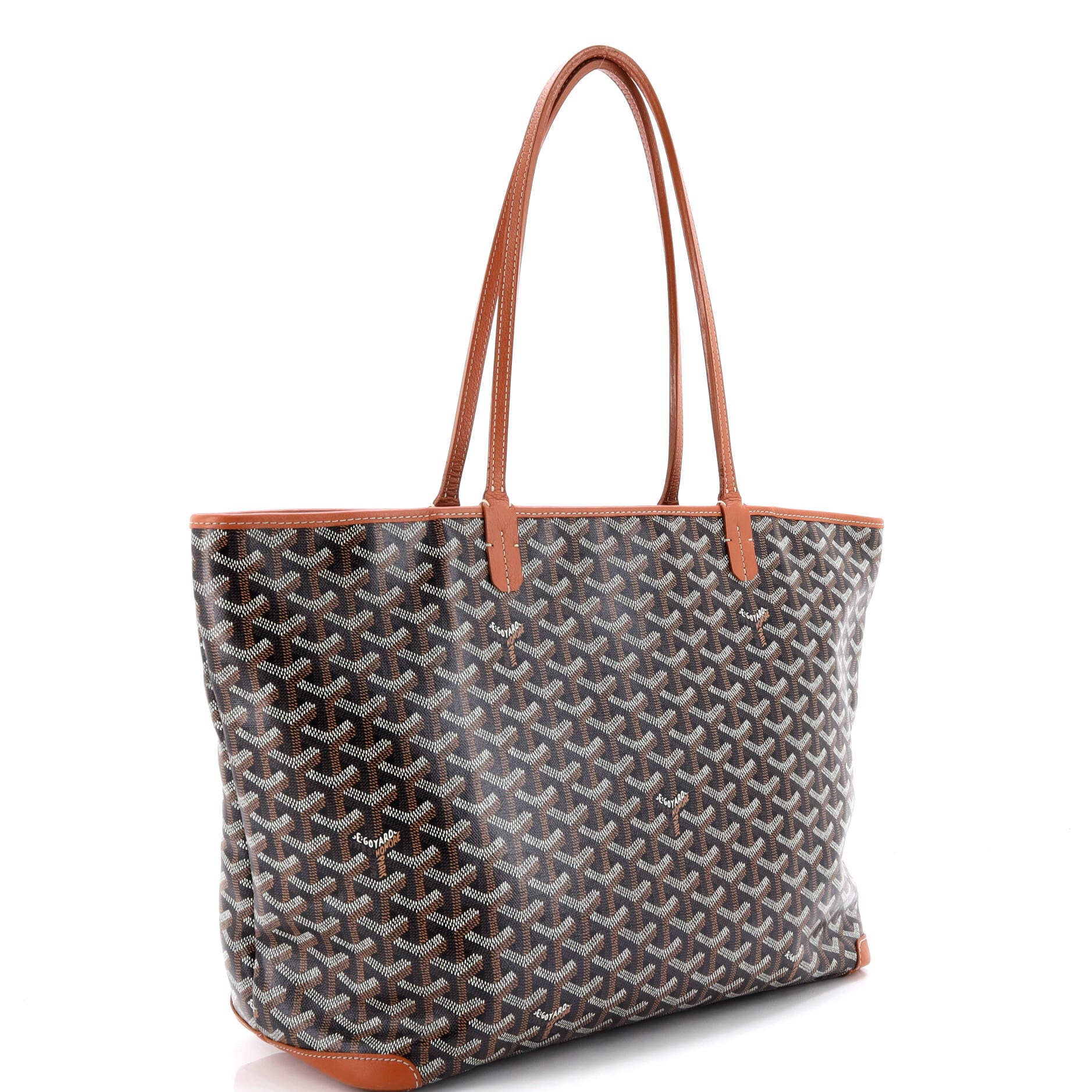 Pre-Owned Goyard Artois Tote Coated Canvas MM, Alternate, color, Brown