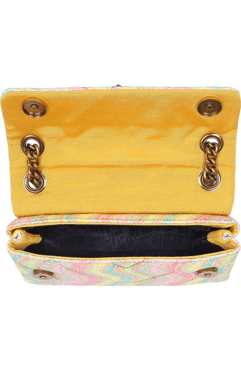 Kurt Geiger London Mini Kensington Glitter Quilted Crossbody Bag, Alternate, color,