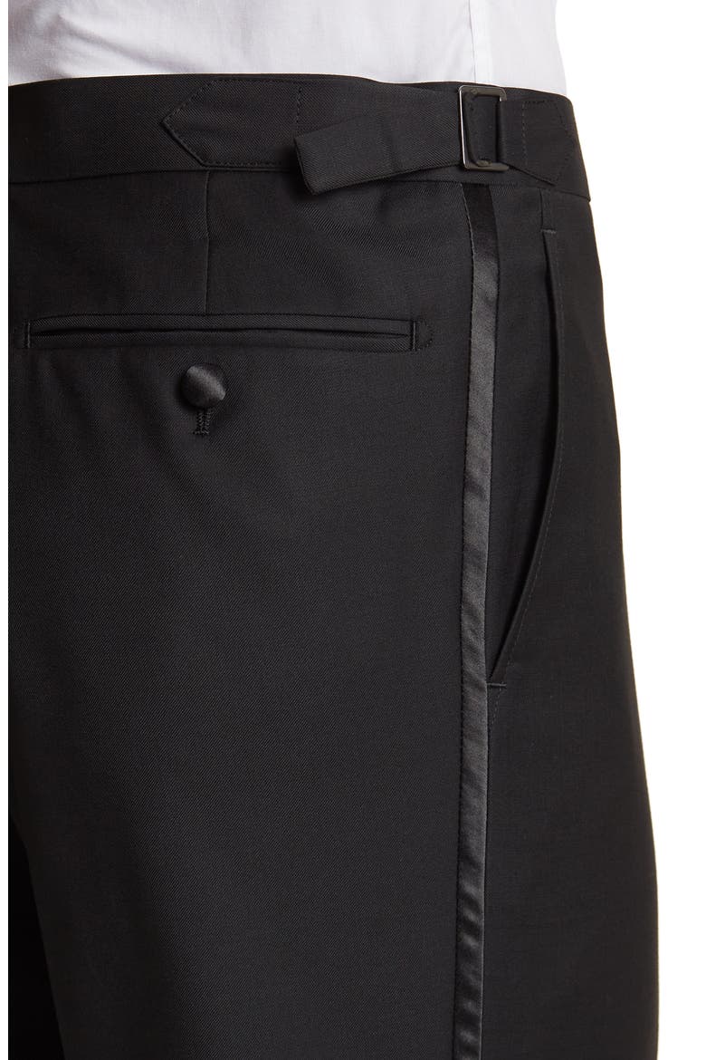 Mercantile One-Button Peak Lapel Tuxedo, Alternate, color, BLACK