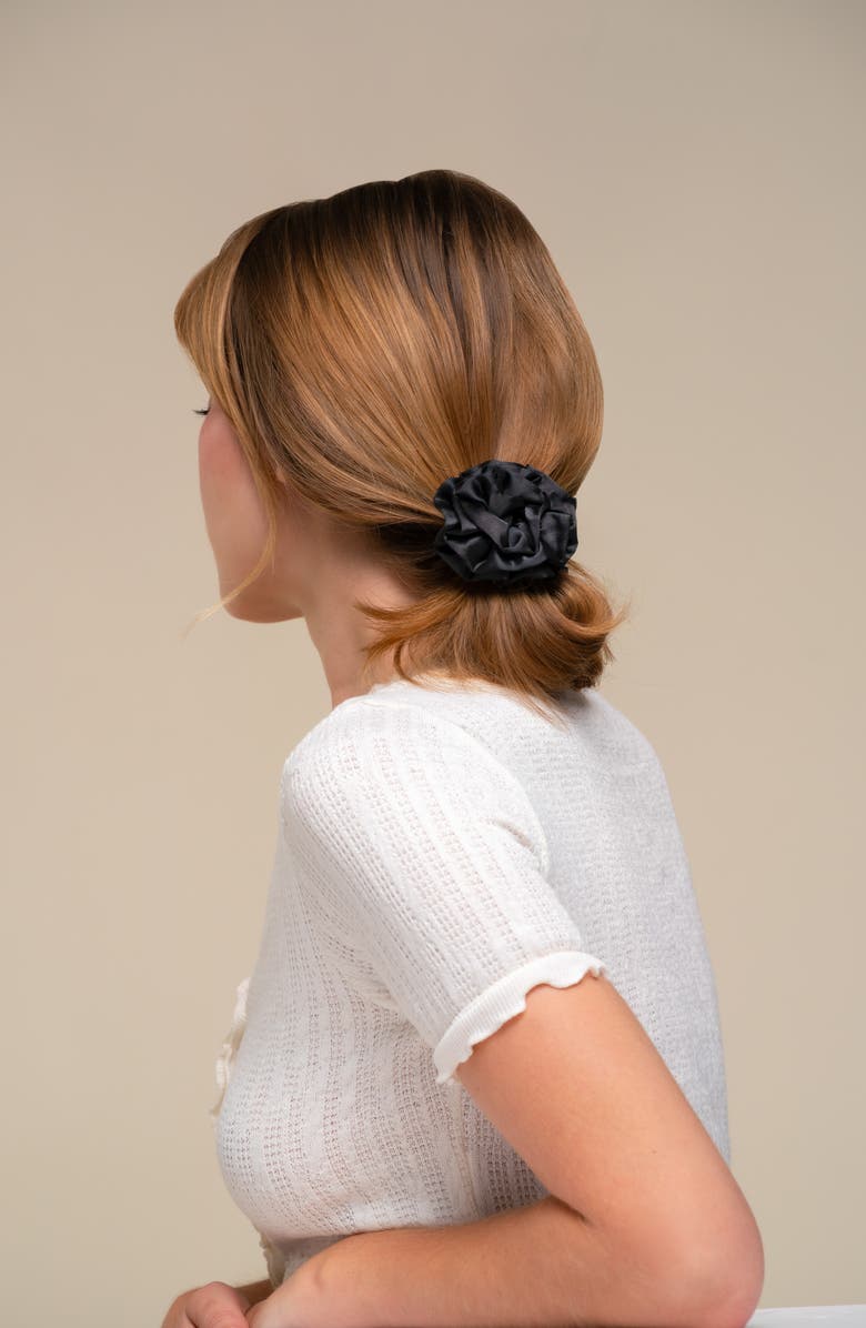 Kitsch 3-Pack Assorted Rosette Scrunchies, Alternate, color, Black